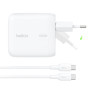 Wall Charger USB-C 100W with Cable USB-C to USB-C 1,5m BELKIN WCH025kq1.5WHB6 - White