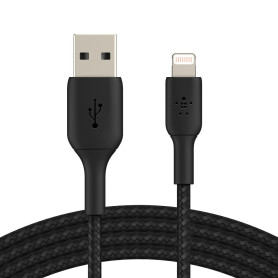 Braided Cable Lightning 2M BELKIN CAA002bt2MBK - Black