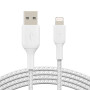 Braided Cable Lightning 1M BELKIN CAA002bt1MWH - White