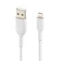 Câble Tressé Lightning 1M BELKIN CAA002bt1MWH - Blanc
