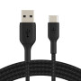 Braided Cable USB-C / USB-A 3M BELKIN CAB002bt3MBK - Black
