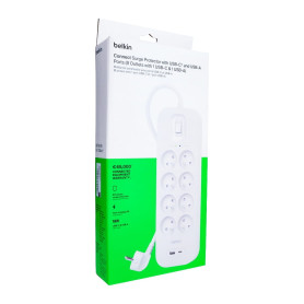Multiprise parafoudre 8 prises + USB-C + USB-A (2m) BELKIN SRB003ca2M