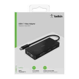 Adaptateur USB-C (HDMI,VGA,DVI,Display) BELKIN AVC003BTBK - Noir