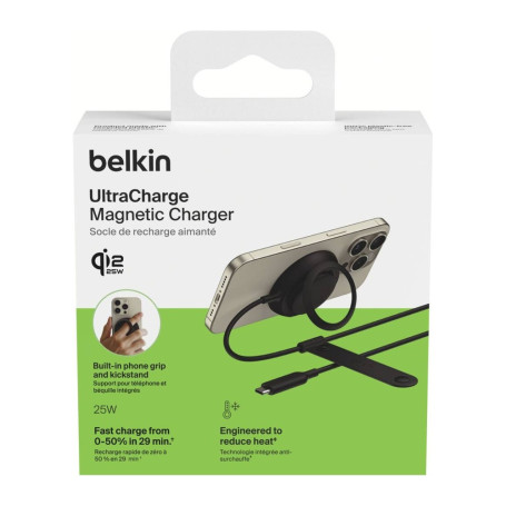 Chargeur MagSafe Qi2 25W avec support BELKIN WIA014KQBK - Noir