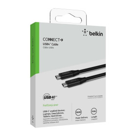 Câble 100W USB-C / USB-C 0.8M BELKIN INZ001BT0.8MBK - Noir