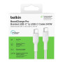 Câble Tressé PCR USB-C / USB-C 240W 2.0 1M BELKIN CAB025hq1MWH - Blanc