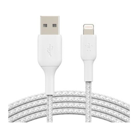 Câble Tressé Lightning 0.15M BELKIN CAA002bt0MWH - Blanc