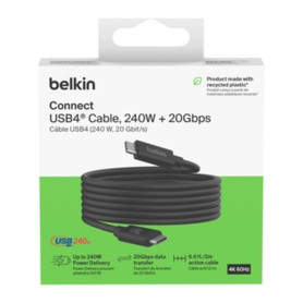 Câble USB-C 4.0 240W 2M BELKIN INZ004bt2MBK - Noir