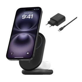 Station de recharge sans fil 2-en-1 avec Qi2 (15W) BELKIN WIZ028vfBK - Noir