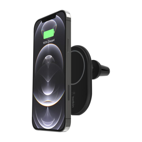 Support Voiture Magsafe (10W) (avec chargeur & câble) BELKIN WIC004BTBK - Noir