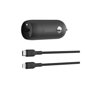 Combo Chargeur Voiture USB-C (30W) + Câble Lightning 1m BELKIN CCA004BT1MBK-B5 - Noir