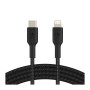 Câble USB-C vers Lightning 2M BELKIN CAA004bt2MBK - Noir