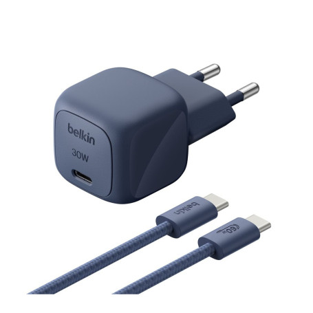 Wall Charger 30W + Cable USB-C to USB-C 2m BELKIN WCA008kq2MBL-B6 - Indigo