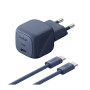 Chargeur Secteur 30W + Câble USB-C vers USB-C 2m BELKIN WCA008kq2MBL-B6 - Indigo