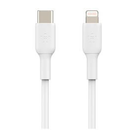 Câble USB-C vers Lightning 1M BELKIN CAA003bt1MWH - Blanc