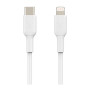 Câble USB-C vers Lightning 1M BELKIN CAA003bt1MWH - Blanc