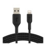 Câble Tressé Lightning 1M BELKIN CAA002bt1MBK - Noir