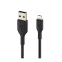 Câble Tressé Lightning 1M BELKIN CAA002bt1MBK - Noir