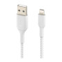 Câble Tressé Lightning 0.15M BELKIN CAA002bt0MWH - Blanc
