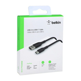 Câble Tressé USB-C / USB-A 2M BELKIN CAB002bt2MBK - Noir