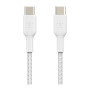 Câble Tressé USB-C / USB-C 1M BELKIN CAB004bt1MWH - Blanc