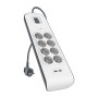 Surge Protector Power Strip 8 Outlets + 2 ports USB - cord 2m BELKIN BSV804ca2M - White