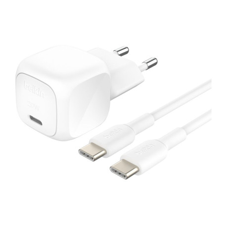 Wall Charger 20W + Cable USB-C to USB-C 1m BELKIN WCA009kq1MWH-B6 - White