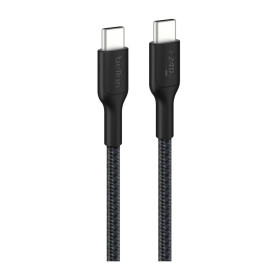 Câble Tressé PCR USB-C / USB-C 240W 2.0 2M BELKIN CAB025hq2MBK - Noir