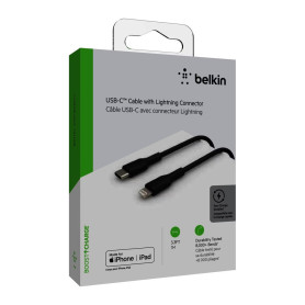 Câble USB-C vers Lightning 1M BELKIN CAA003bt1MBK - Noir