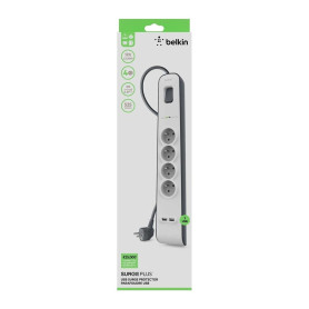 Multiprise/Parafoudre 4 prises + 2 USB (2m) BELKIN BSV401ca2M