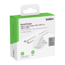 Chargeur Secteur USB-C Vert BELKIN Boost 20W - Puissance et Élégance pour Vos Appareils