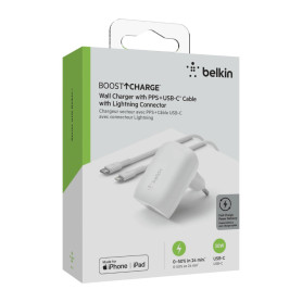 Kit Chargeur Lightning Belkin Boost Charge 30W - Puissance Rapide et Polyvalence avec PPS + USB-C