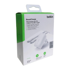 Kit Chargeur BELKIN Boost Charge 30W et Câble USB-C Lightning - Charge Rapide et Fiable