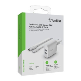 Charger, Power Supply - 24W Power Adapter / USB-C to USB-A Cable - BELKIN, wholesale price