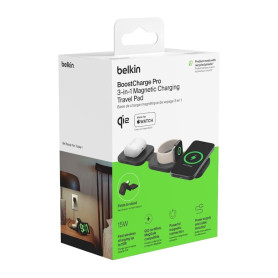 Chargeur, Station de Charge, Dock - Station de Recharge Portable 3-en-1 Qi2 BELKIN 15W - WIZ024vfBK, prix de gros.