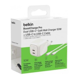 Chargeur, Alimentation - Adaptateur Secteur 2 Ports / Câble USB-C / USB-C 50W 1m BELKIN - WCH019KQ1MWH-B6, prix de gros.