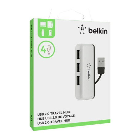 Travel Hub 4 ports USB 2.0 BELKIN F4U021BT - White