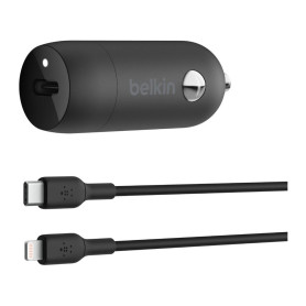 Combo Chargeur Voiture USB-C (30W) + Câble Lightning 1m BELKIN CCA004BT1MBK-B5 - Noir