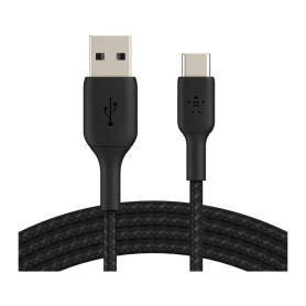 Câble Tressé USB-C / USB-A 3M BELKIN CAB002bt3MBK - Noir