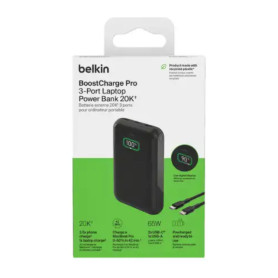 Portable Charger, Battery Pack - Power Bank Laptop BELKIN 20,000mAh 65W BPB020btBK - Black, wholesale price