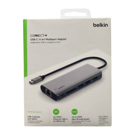 Hub USB, Station d'accueil - Adaptateur USB-C Multiport + Recharge 6 en 1 BELKIN - AVC008BTSGY, prix de gros.