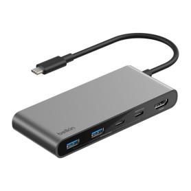 Hub USB-C 7-en-1 BELKIN AVC023HQSGY - Gris Sidéral