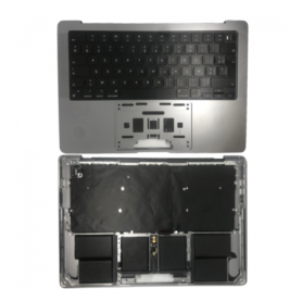 Laptop Parts - Complete Apple MacBook Pro 14″ Silver A2992 Chassis – Chassis + Battery + AZERTY Keyboard – Grade A, wholesale pr