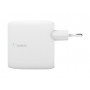 Power Adapter BELKIN BOOST↑CHARGE™ 2 Port USB-C PD Mac / PC 63W GaN