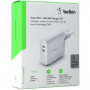 Power Adapter BELKIN BOOST↑CHARGE™ 2 Port USB-C PD Mac / PC 63W GaN