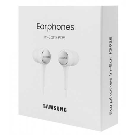 Ecouteurs Kit Main libre Jack 3,5mm Samsung Blanc- Retail box (Origine)