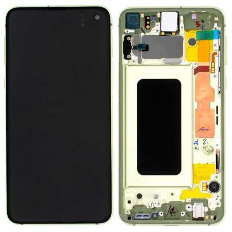Screen Samsung Galaxy S10E (G970) Yellow + Frame (Service Pack)