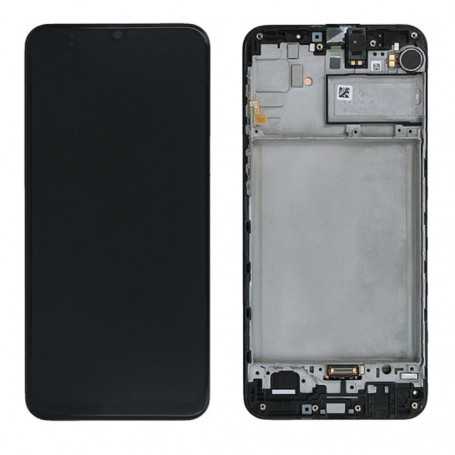 Screen Samsung Galaxy M21 (M215) Black + Frame (Service Pack)