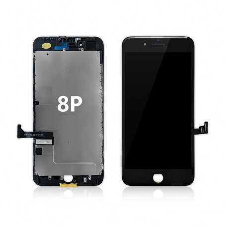 Screen iPhone 8 Plus Black + Metal Plate + Adhesive Seal (OEM) Original Alternative