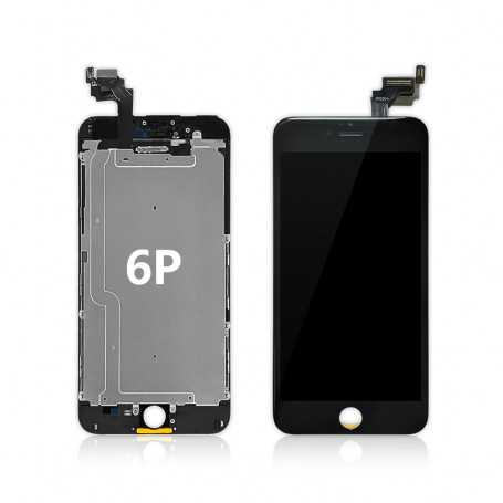 Screen iPhone 6 Plus Black + Metal Plate + Adhesive Seal (OEM) Original Alternative